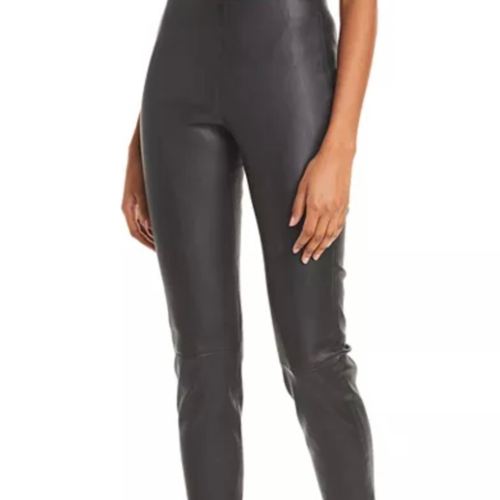 Vince - cropped skinny leather pants - size XS - Gray
